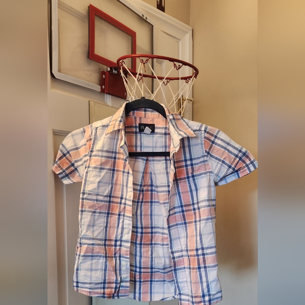 BOYS THE CHILDREN'S PLACE short sleeve button up size 5/6